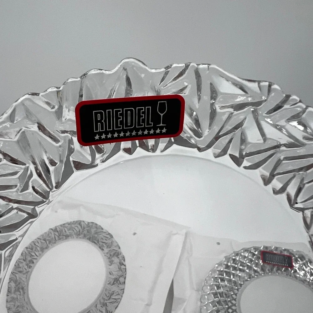 Riedel Crystal Bottle Coaster Set of 4 Samba Rumba Boogie Chaos 4075/15 Germany